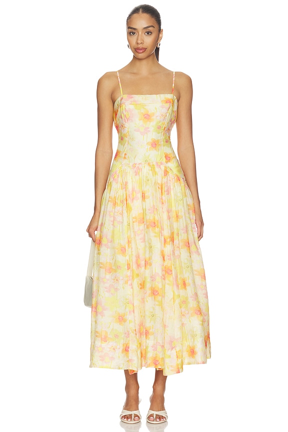 view 1 of 3 VESTIDO OVINA in Yellow Floral