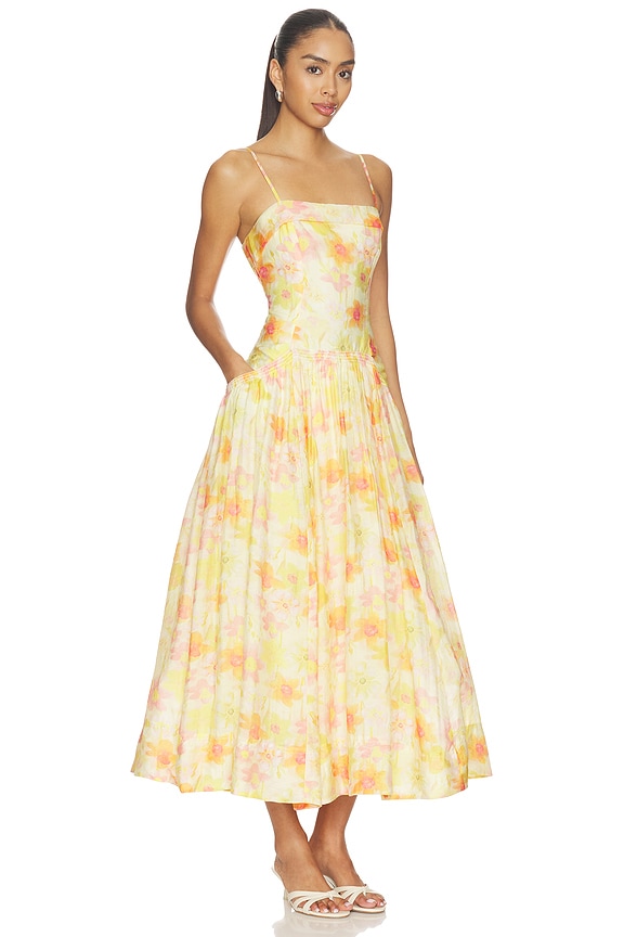 view 2 of 3 VESTIDO OVINA in Yellow Floral