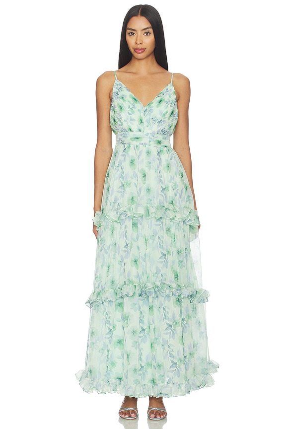 view 1 of 3 VESTIDO AYANNA in Green Floral