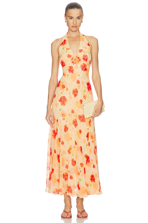 view 1 of 3 VESTIDO YASMEEN in Orange Floral