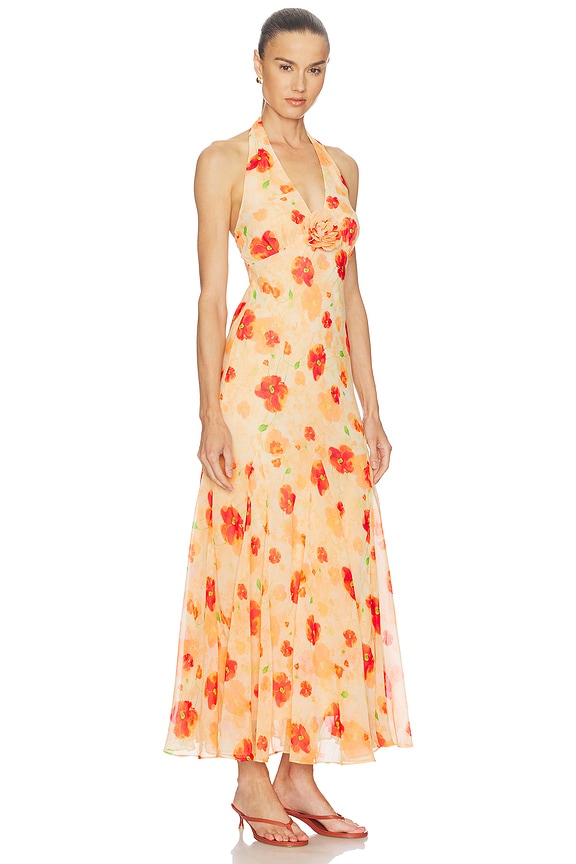view 2 of 3 VESTIDO YASMEEN in Orange Floral