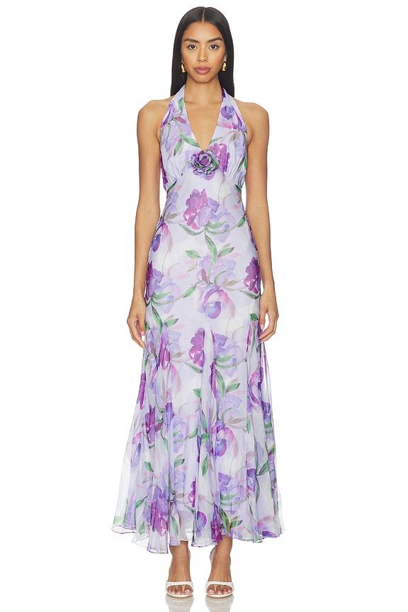 view 1 of 3 Yasmeen Dress in Purple Floral