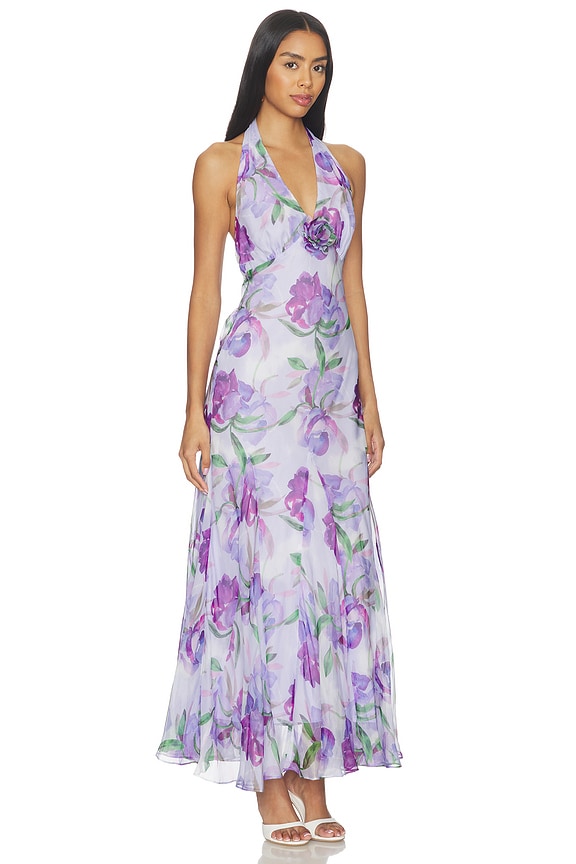 view 2 of 3 Yasmeen Dress in Purple Floral