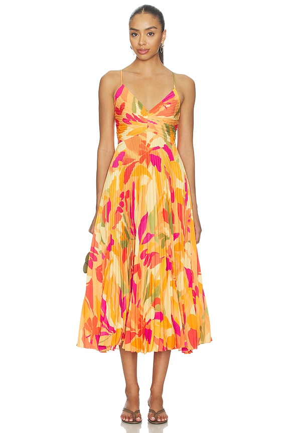 view 1 of 5 VESTIDO BLYTHE in Orange Floral