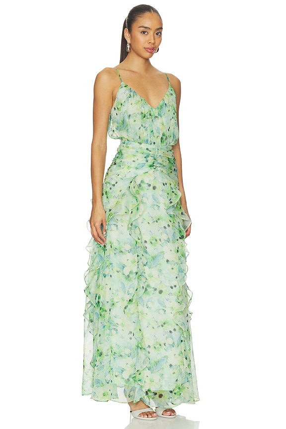 view 2 of 3 ROBE BRIANNA in Green Floral