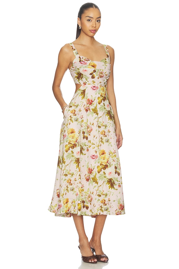 view 2 of 3 Ciana Dress in Pink Green Bloom