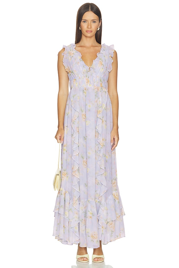 view 1 of 3 Kindra Dress in Light Blue Floral