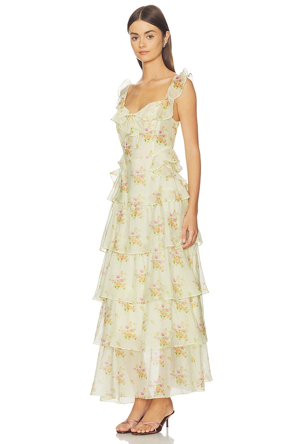 view 2 of 3 Adess Dress in Yellow Floral
