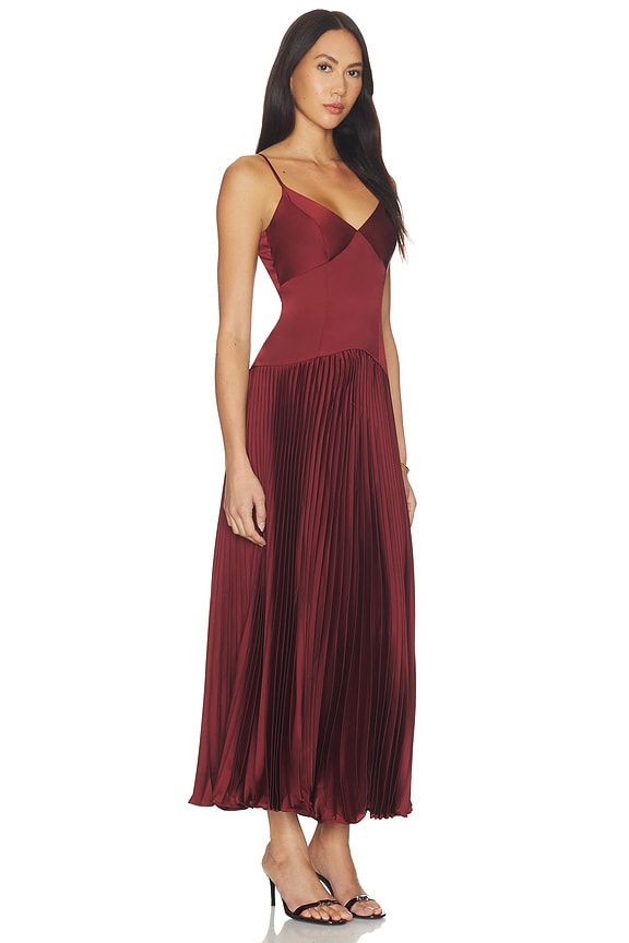 view 2 of 4 Pleated Drop Waist Dress in Rust