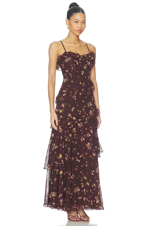 view 2 of 4 VESTIDO JOURNEE in Chocolate Floral