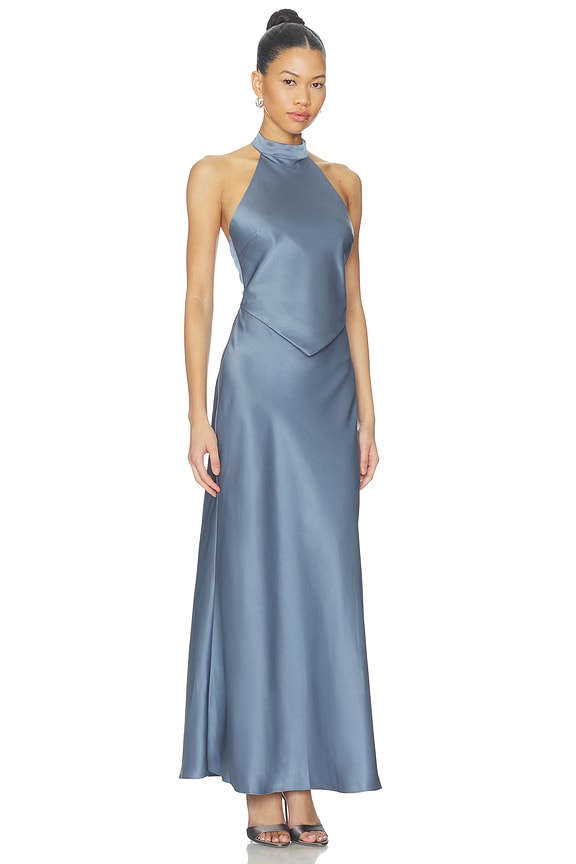 view 2 of 3 VESTIDO VIRIDIANA in Steel Blue