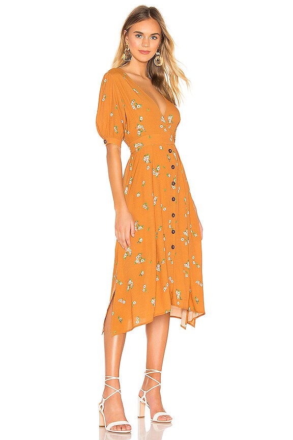 view 2 of 3 Oakley Dress in Apricot Floral