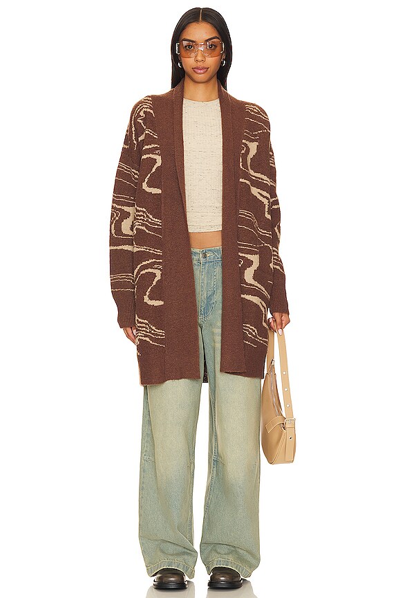 view 2 of 4 VADA カーディガン in Brown Swirl