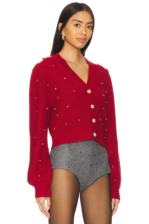 view 2 of 5 Delsie Cardigan in Red