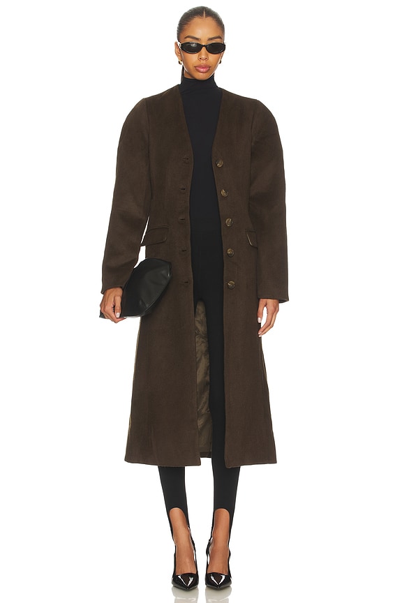 view 2 of 4 Glorimar Coat in Dark Olive