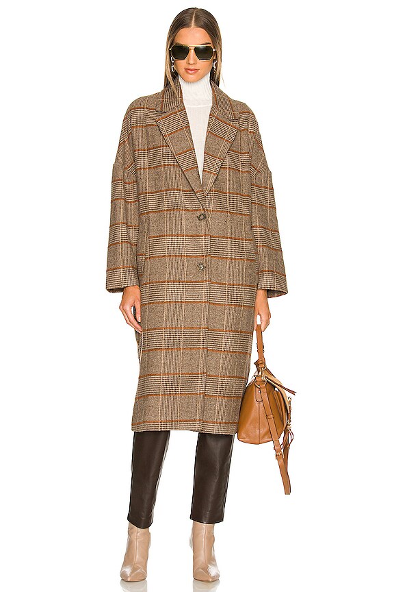 view 2 of 4 ПАЛЬТО DALARY in Brown Multi Plaid