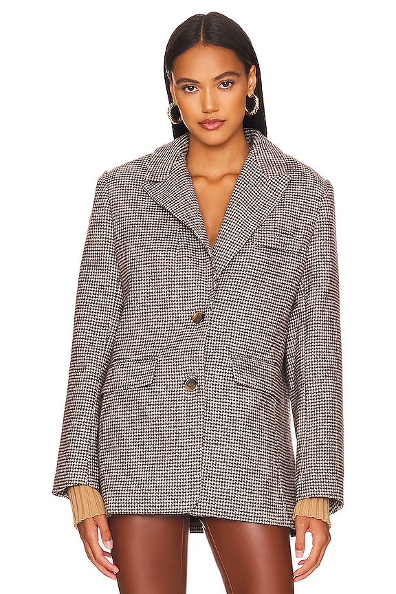 view 2 of 5 Pauline Blazer in Brown & Cream