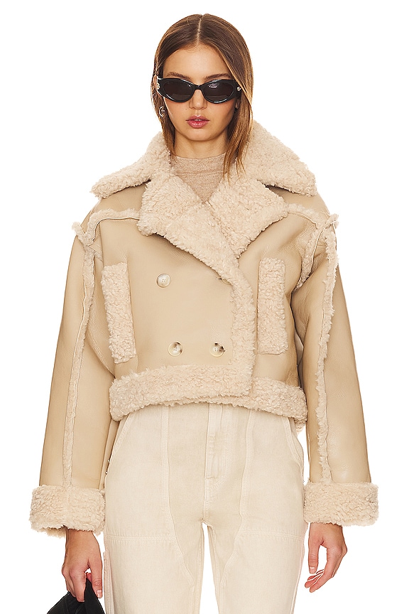 view 2 of 5 Luciana Faux Leather Jacket in Ecru