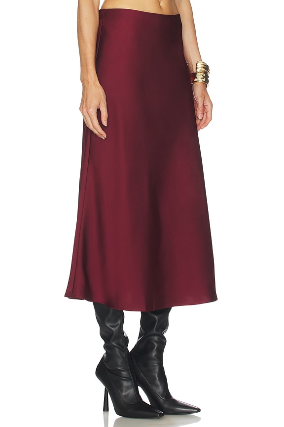 view 2 of 6 FALDA MIDI WINDEY in Wine