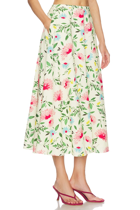 view 2 of 6 Myria Skirt in Yellow Pink Floral