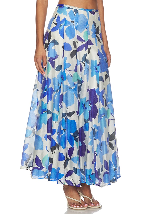 view 2 of 6 Kaley Skirt in Blue Floral