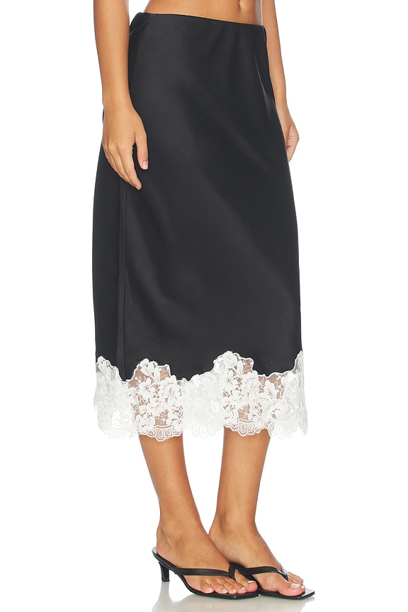 view 2 of 6 JUPE SHANTEL in Black & White Lace