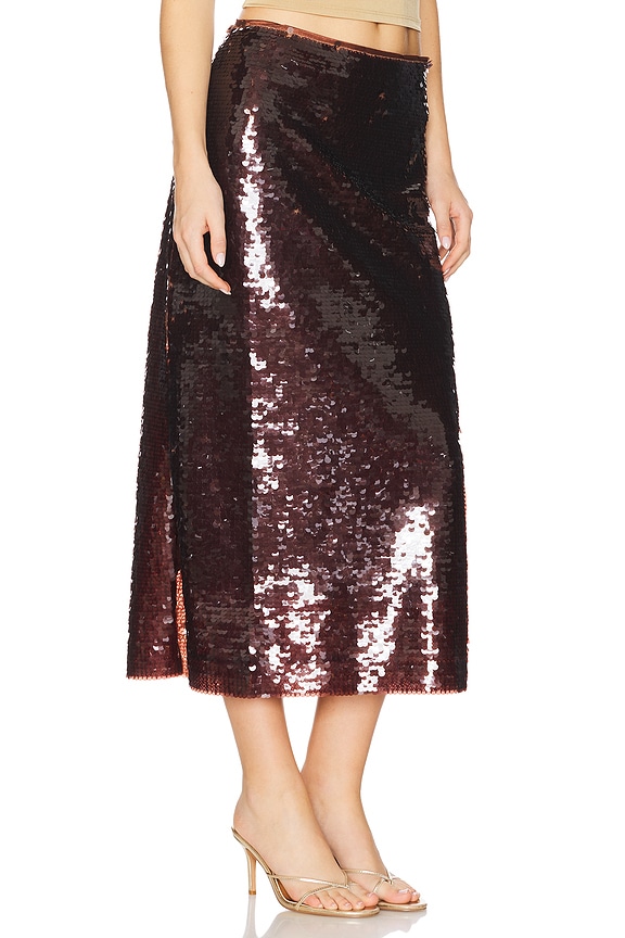 view 2 of 6 Dova Skirt in Brown