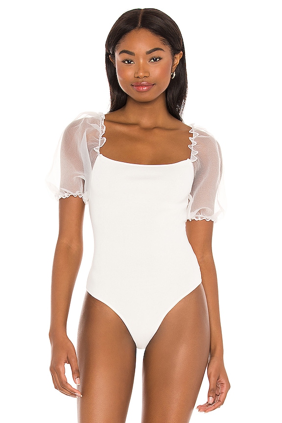 view 2 of 6 Darling Bodysuit in White