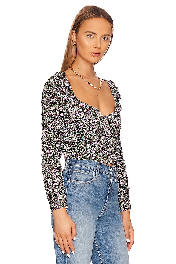 view 2 of 4 ТОП LIVIE in Black & Green Ditsy