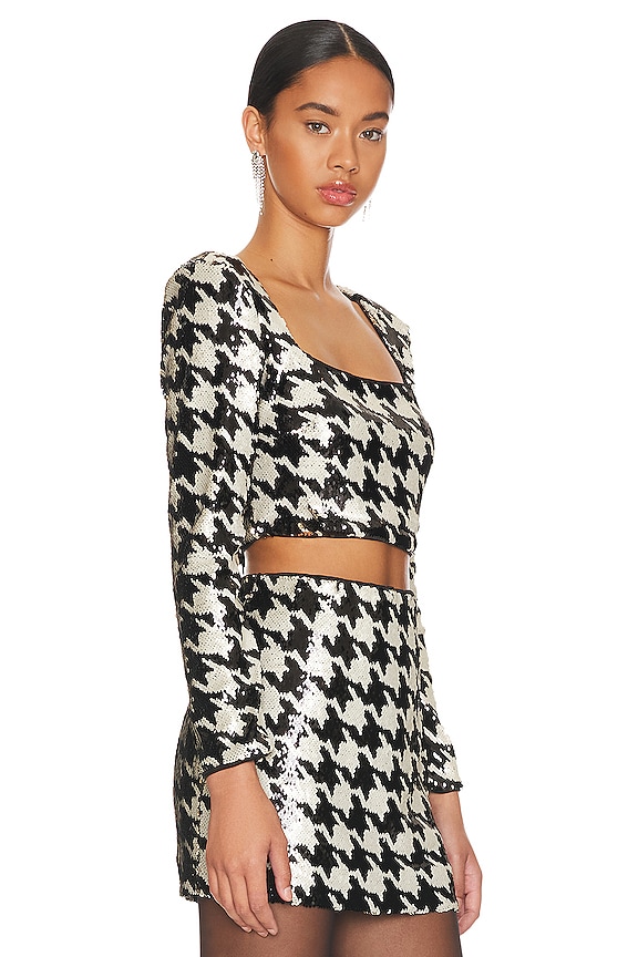 view 2 of 5 DARBY トップ in Black & White