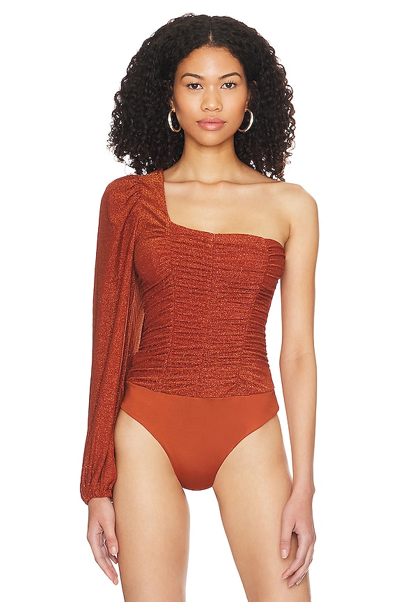view 2 of 7 Marta Bodysuit in Rust Metallic