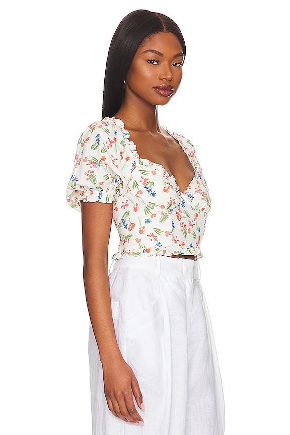 view 2 of 4 Feronia Top in Red Multi Floral