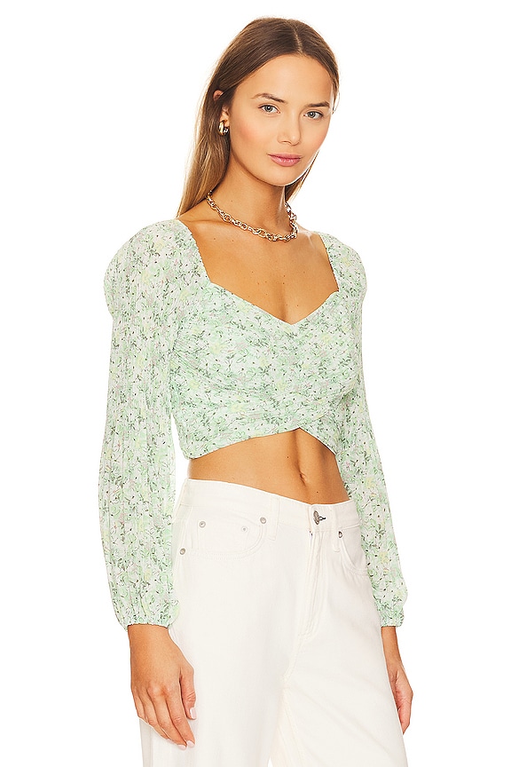 view 2 of 4 Bonnie Top in Green Multi Floral