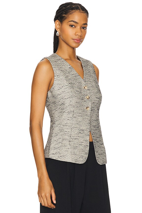 view 2 of 4 Delphina Vest in Black Speckle