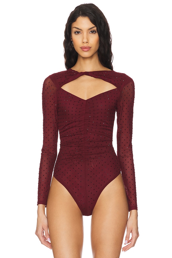 view 2 of 6 Ancira Bodysuit in Wine