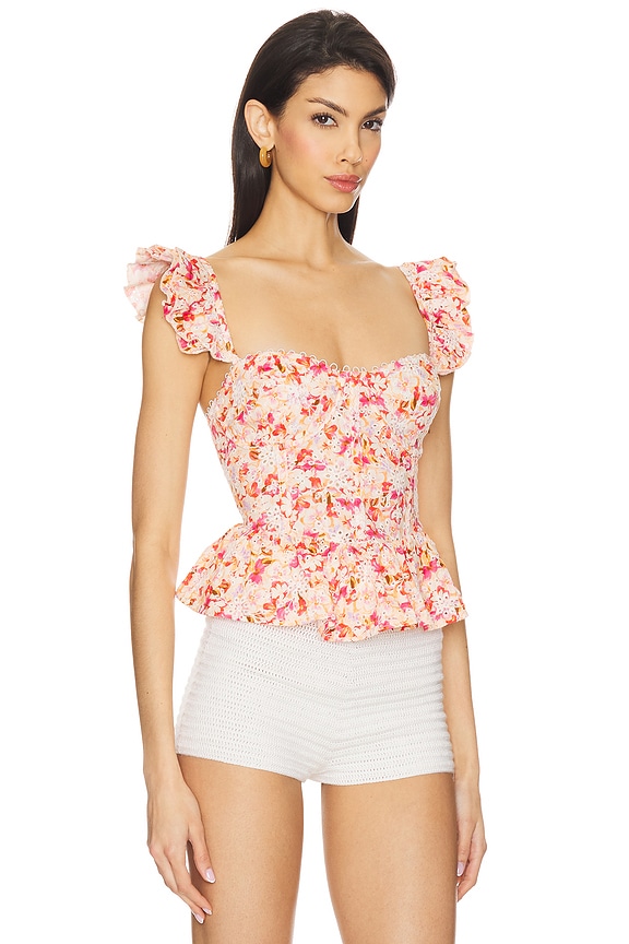 view 2 of 4 Baylin Top in Pink Multi Floral