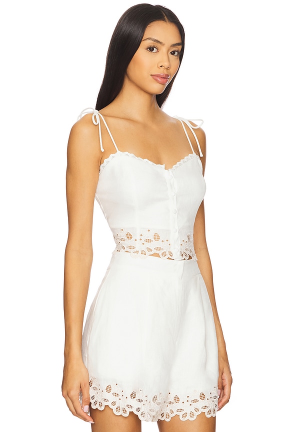 view 2 of 4 TOP SANS MANCHES KIYA in White