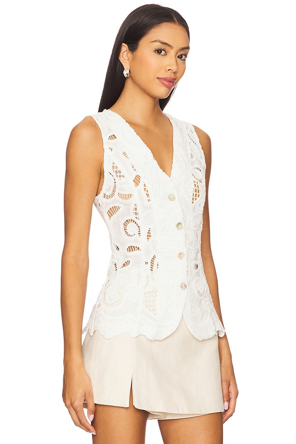 view 2 of 4 Meira Vest in White