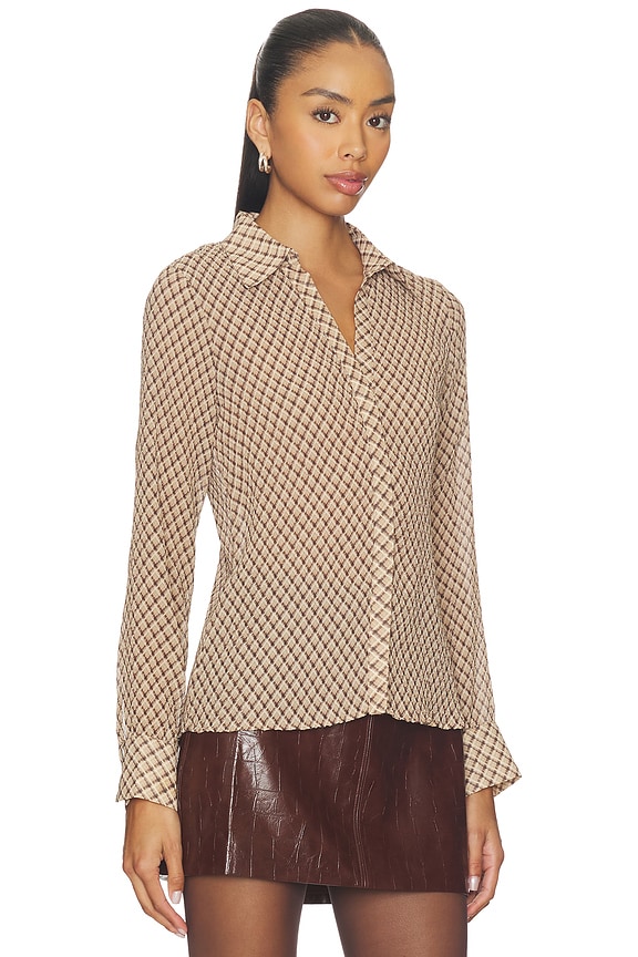 view 2 of 4 Laurel Top in Brown Plaid