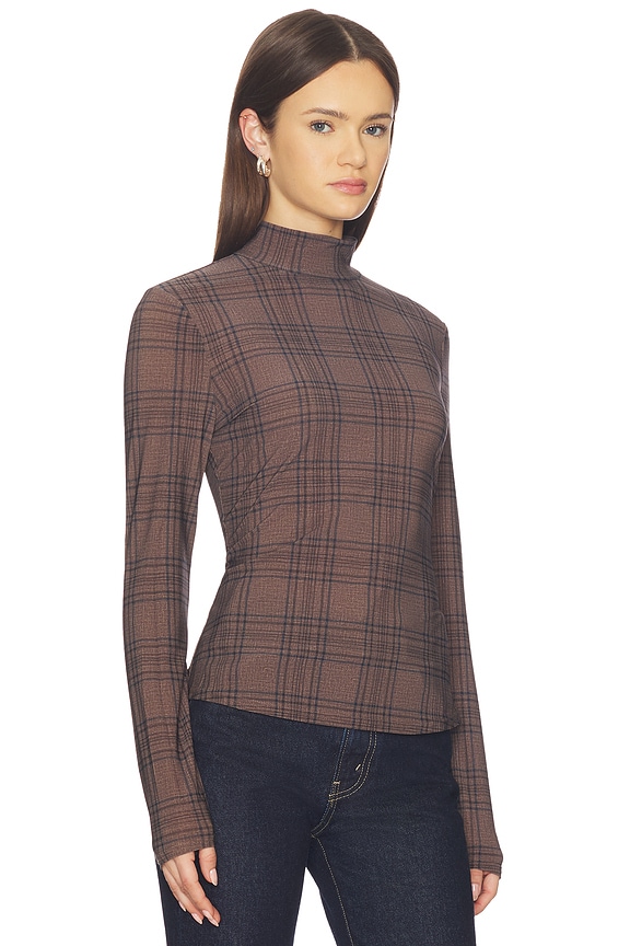 view 2 of 4 Lida Top in Brown Plaid