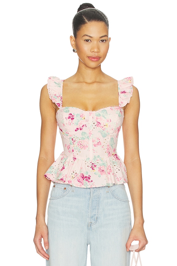 view 1 of 4 Baylin Top in Pink Floral