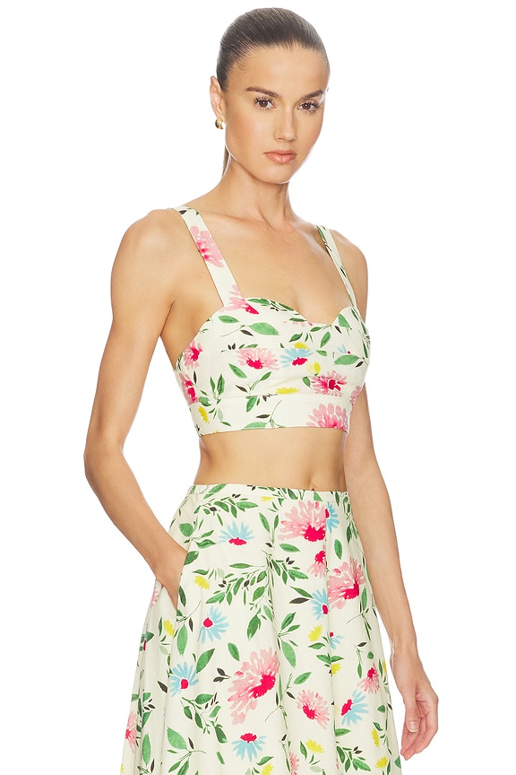 view 2 of 4 Myria Top in Yellow Pink Floral