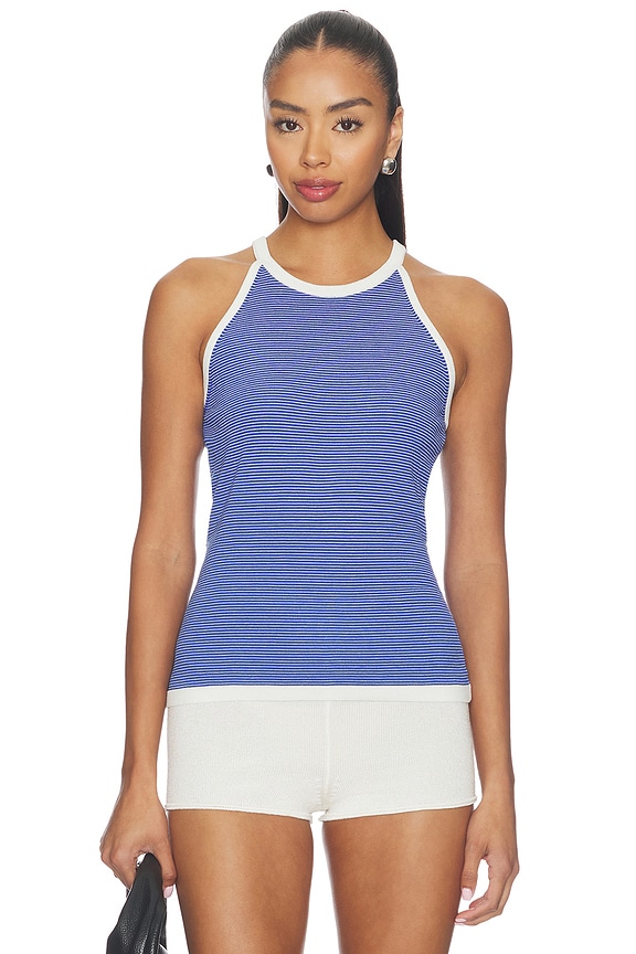 view 1 of 5 Betia Sweater Top in Blue Stripe