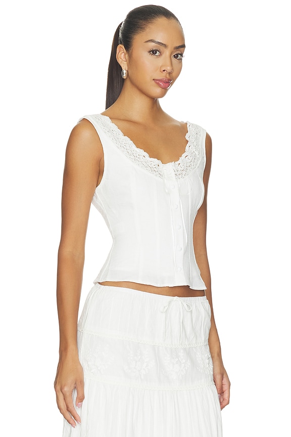 view 2 of 4 Victoria Top in White