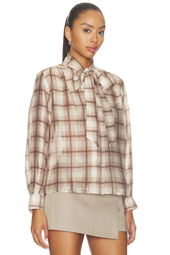 view 2 of 5 Mabry Top in Brown Plaid