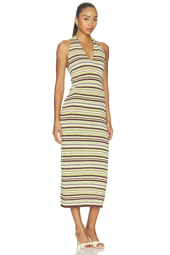 view 2 of 4 MAXIVESTIDO AJUSTADO CAPE TOWN in 70's Stripe