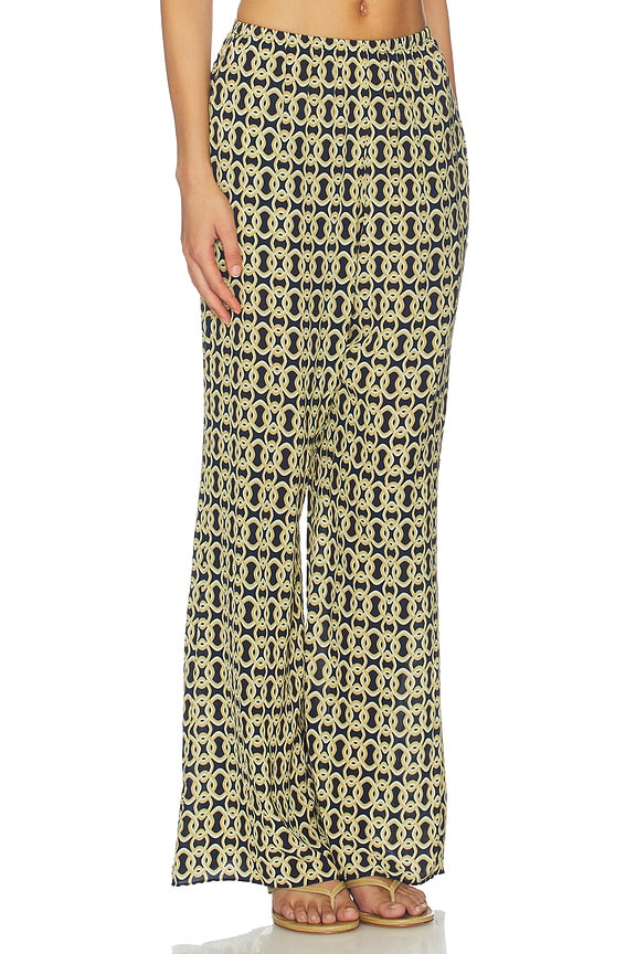 view 2 of 6 PANTALONES ST. BARTS in Navy & Gold Link Print