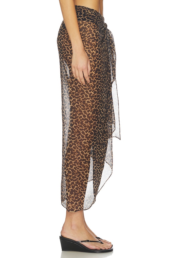 view 2 of 6 Santorini Sarong in Leopard Print