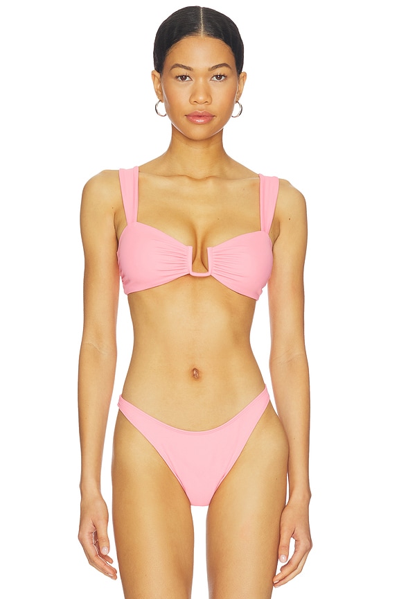 view 1 of 4 HAUT DE MAILLOT DE BAIN CANNES in Ice Pink