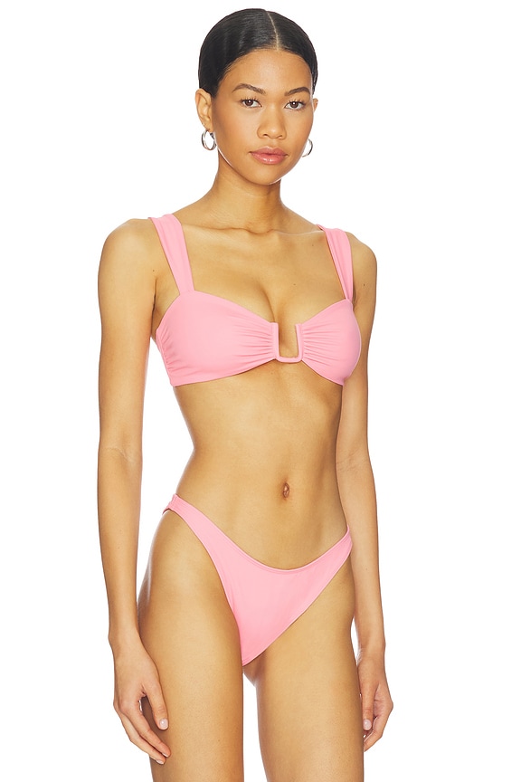 view 2 of 4 HAUT DE MAILLOT DE BAIN CANNES in Ice Pink
